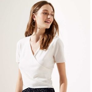 Loft cropped wrap top